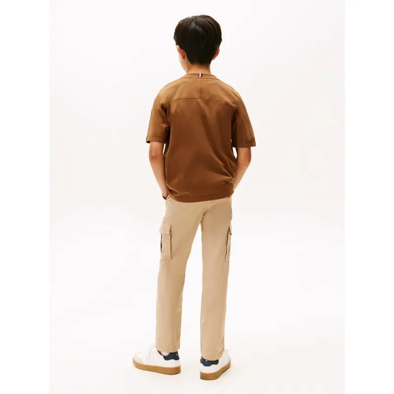 Tommy Hilfiger Pecan Nut Varsity Raised Print Tee Ss 5