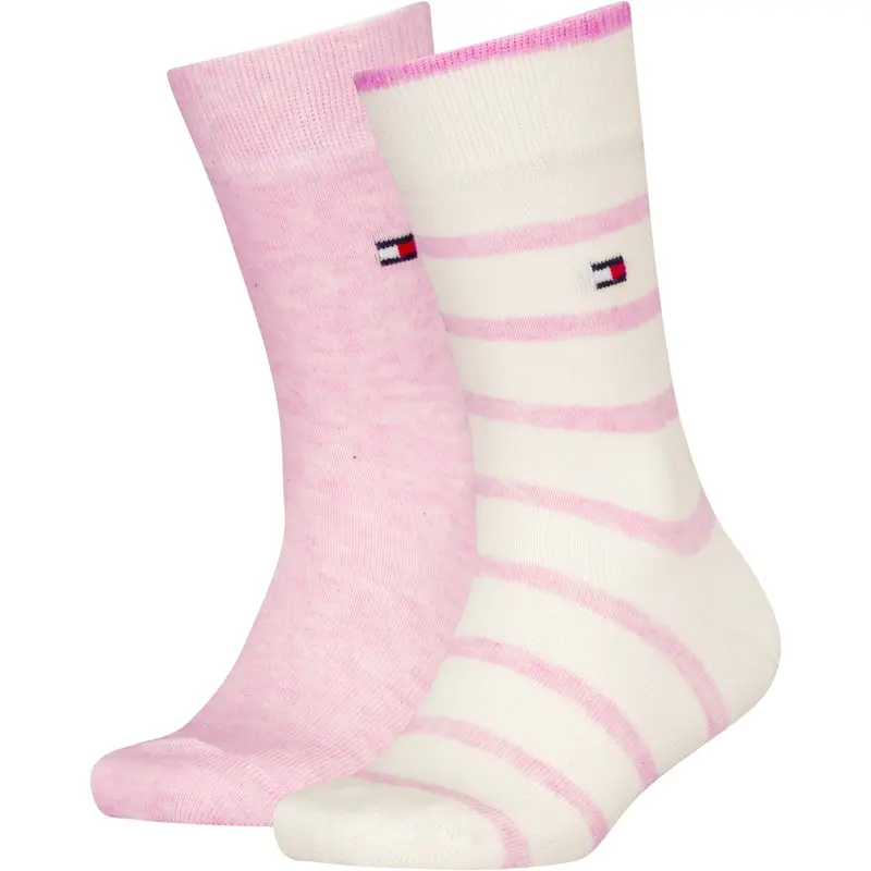 Tommy Hilfiger Pink Th Kids Sock 2P Breton Stripe 1