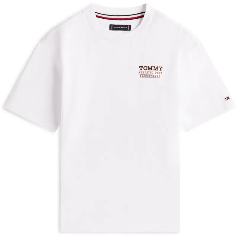 Tommy Hilfiger White Basketball Graphic T-Shirt 1