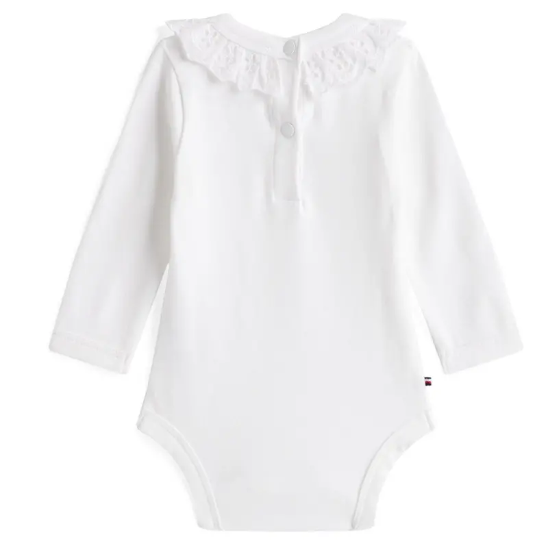 Tommy Hilfiger White Broderie Collar Body Ls 2