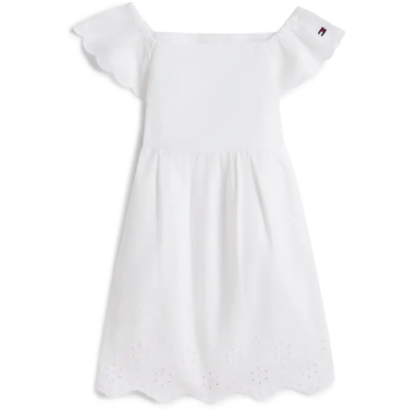 Tommy Hilfiger White Broiderie Anglaise Dress S/S 1