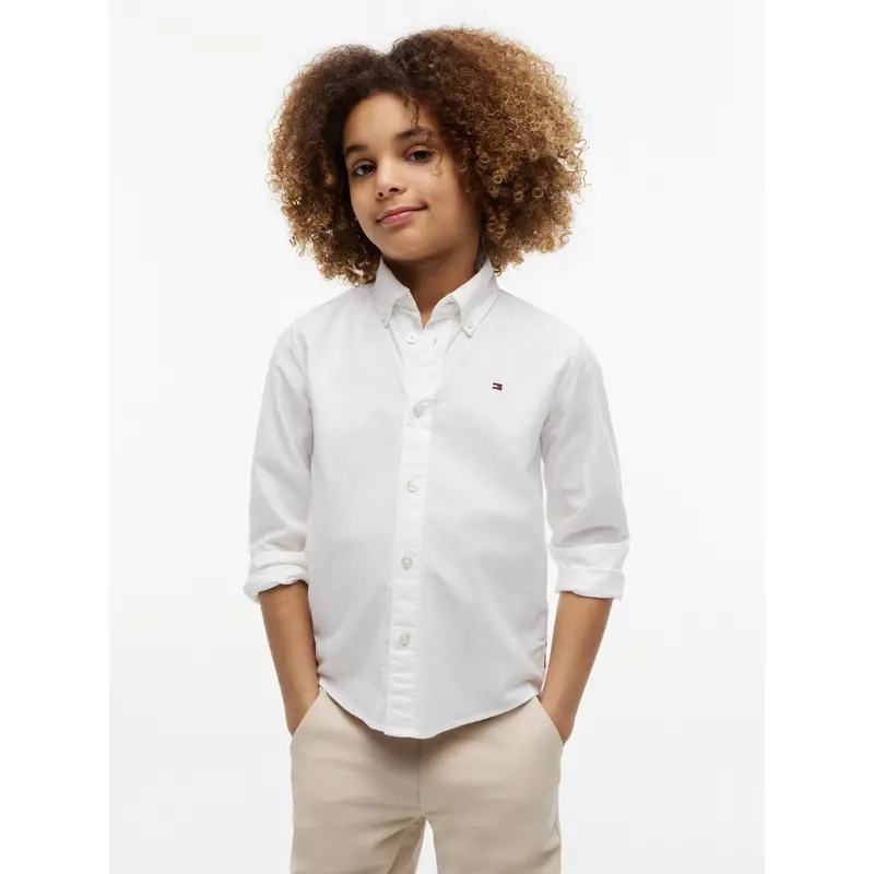 Tommy Hilfiger White Flag Oxford Shirt Ls 2