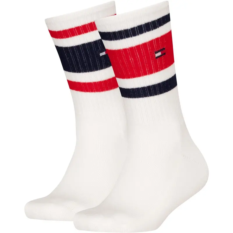 Tommy Hilfiger White Th Kids Sock 2P Sport Stripe 1