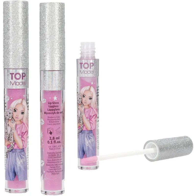 Topmodel Beauty And Me Pink Blueberry Lip Gloss With Glitter Cap 1