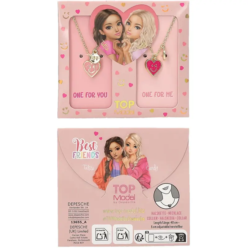 Topmodel Bff Necklace Set Pink 1