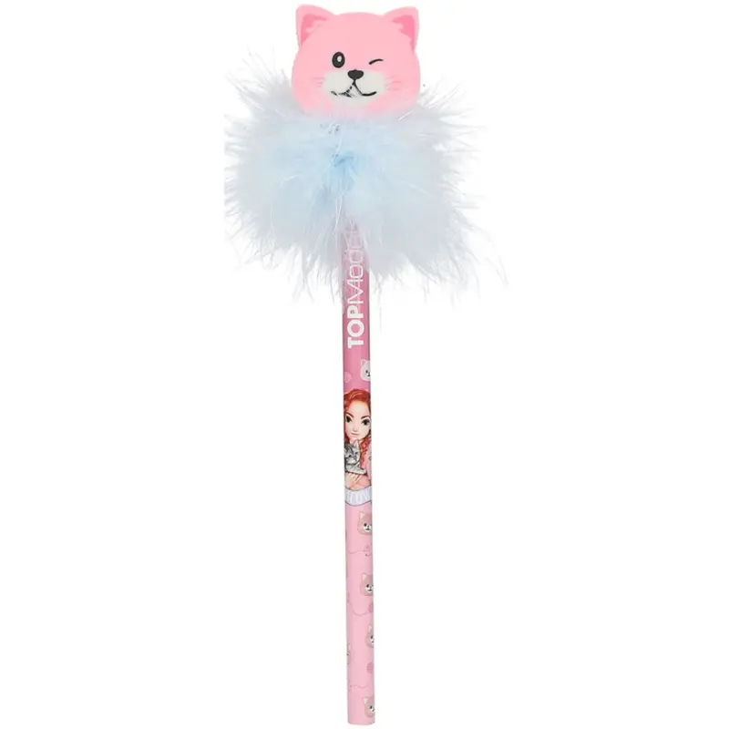 Topmodel Cat Love Pencil With Eraser-Topper Pink Cat 1