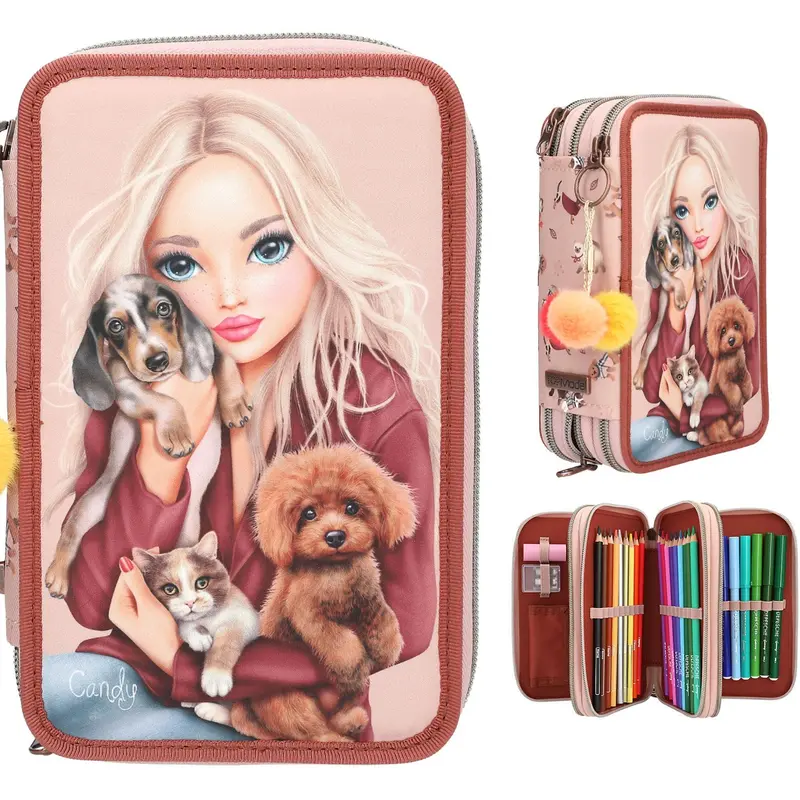 Topmodel Fur Ever Friends Triple Pencil Case 1