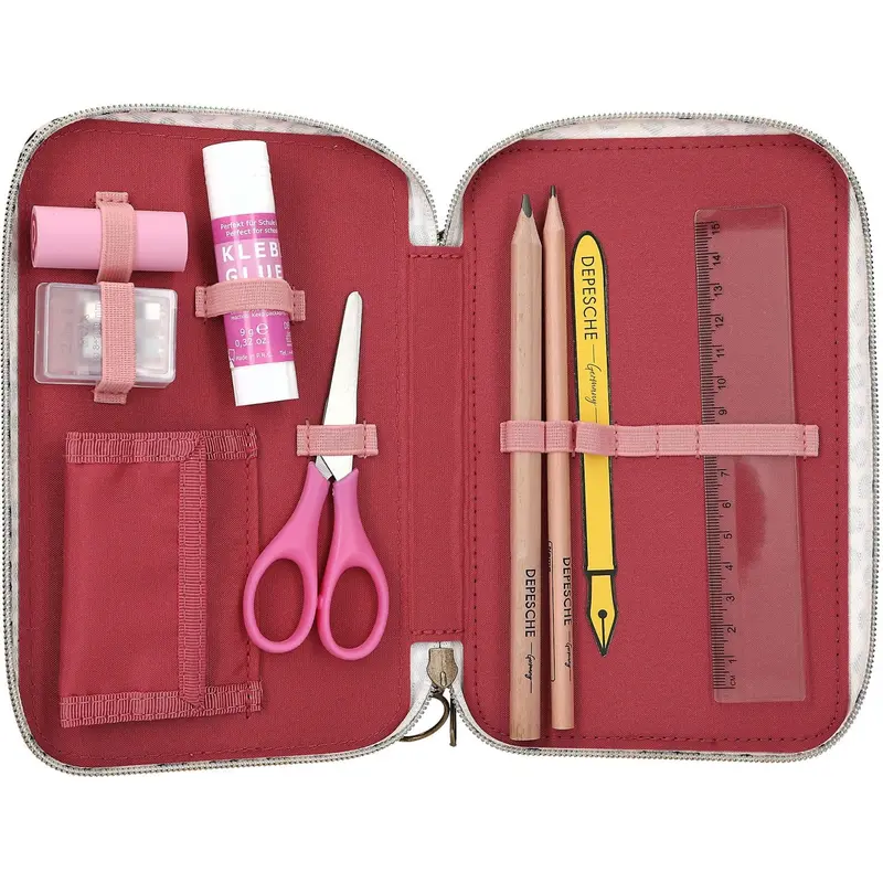 Topmodel Leoheart Triple Pencil Case With Bow 2