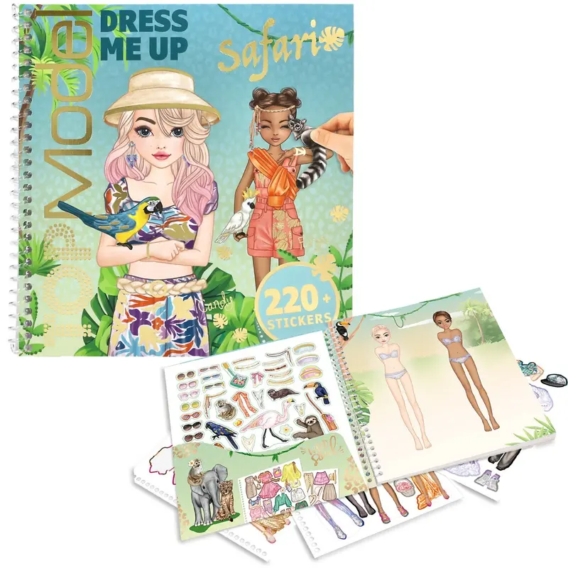 Topmodel Safari Dress Me Up Stickerbook 1