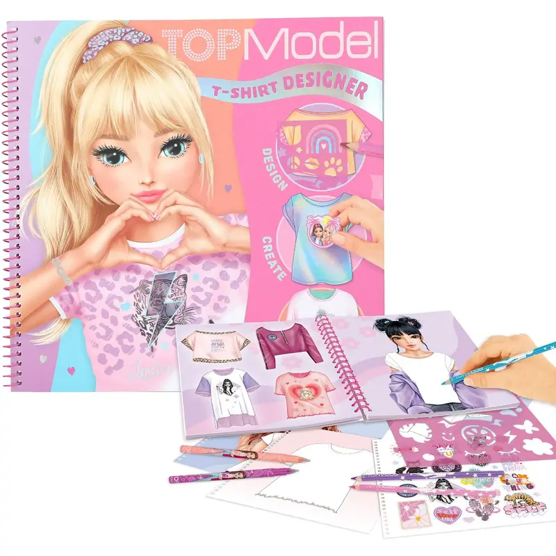 Topmodel T-Shirt Designer Colouring Book 1