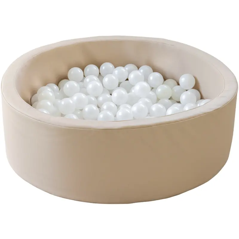 Tumble Time Taupe Ball Pool In Vegan Pu Ø90cm 150 Pcs. Balls 1