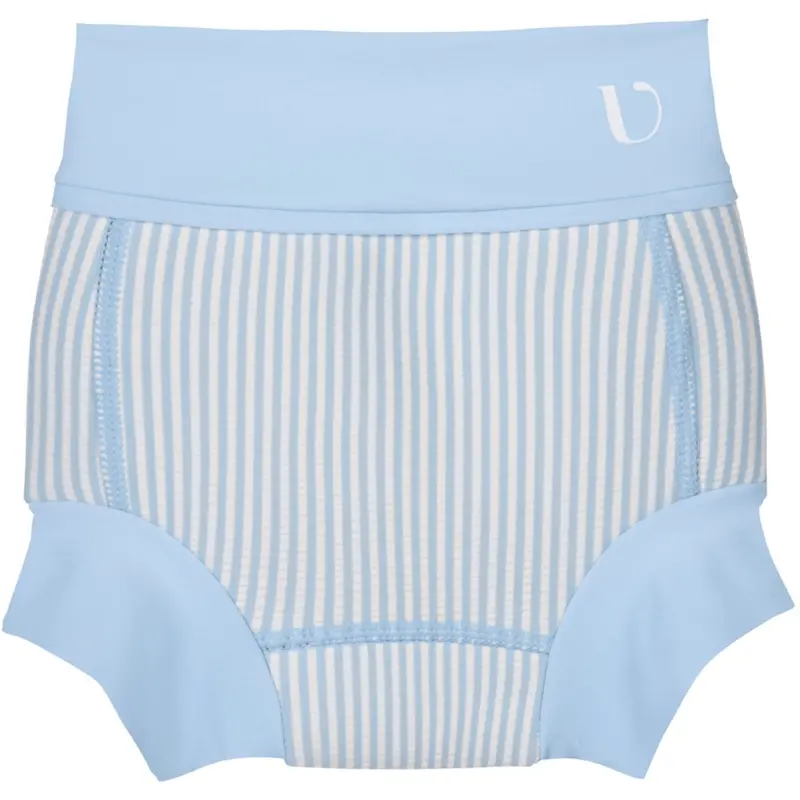 Vanilla Copenhagen Blue Swim Pants Neoprene Seersucker 1