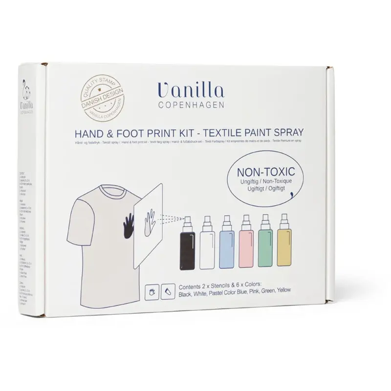 Vanilla Copenhagen Multi Fabric Paint Spray Hand & Foot Print Kit 1