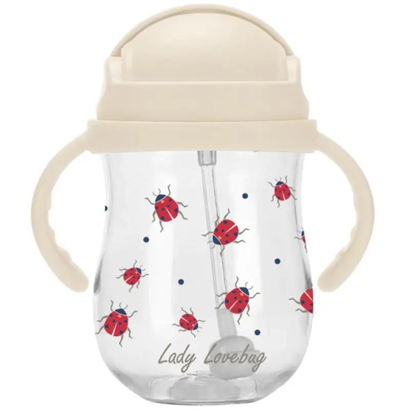 Vanilla Copenhagen Transparent Straw Bottle Tritan Ladybug 300 Ml 1