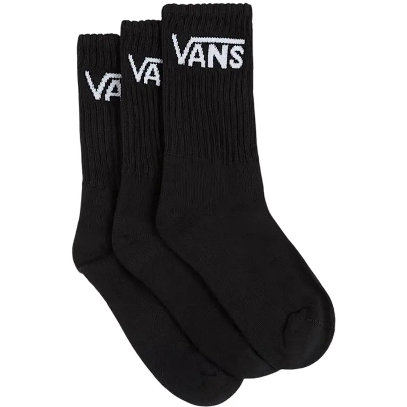 Vans Black Classic Crew Socks 3-Pack 1