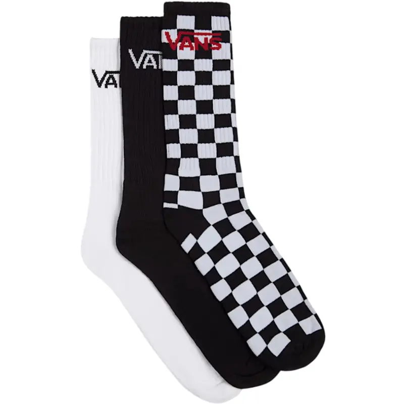 Vans Black/White Classic Socks 3-Pack 1