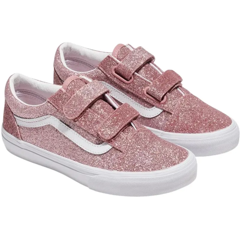 Vans Rose Gold Old Skool V Glitter 1