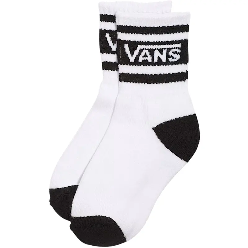 Vans White/Black Drop V Crew Socks 1