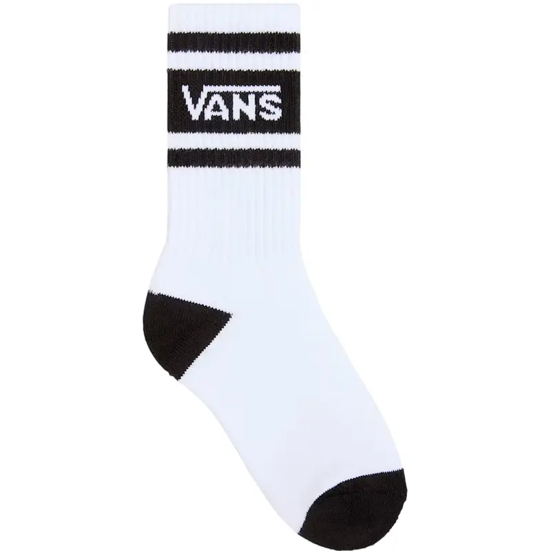 Vans White/Black Drop V Logo Crew Socks 1