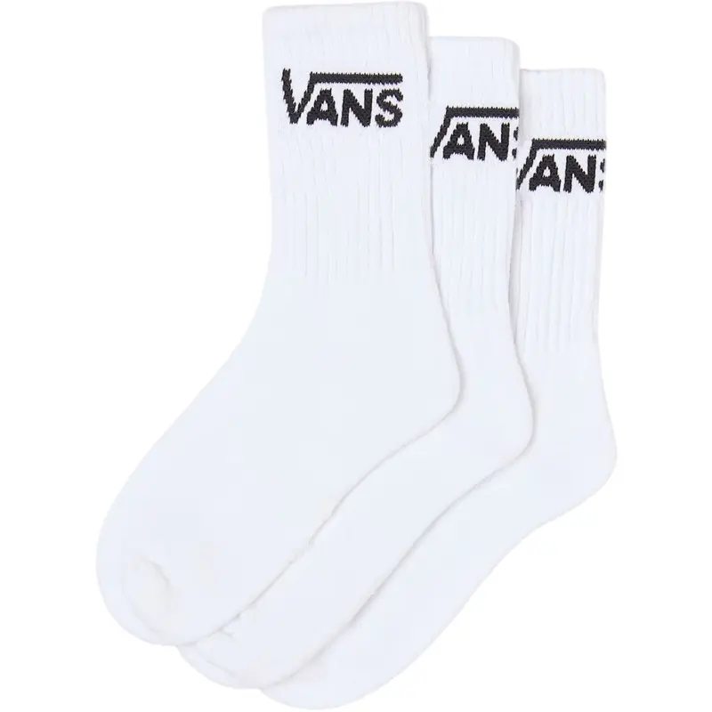 Vans White Classic Crew Socks 3-Pack 1