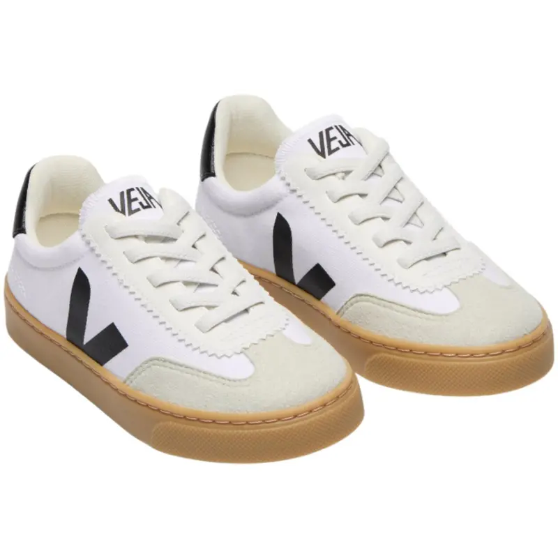 Veja White Black Small Volley Sneakers 1