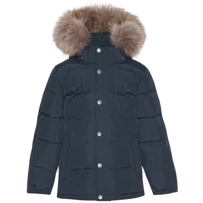 Ver De Terre 600 Navy Down Jacket W/Fur 1