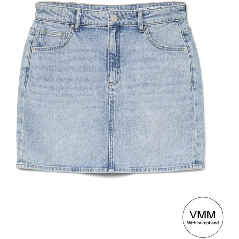Vero Moda Maternity Light Blue Denim Vmmtessa Short Dnm Skirt Mix Ga Noos 1