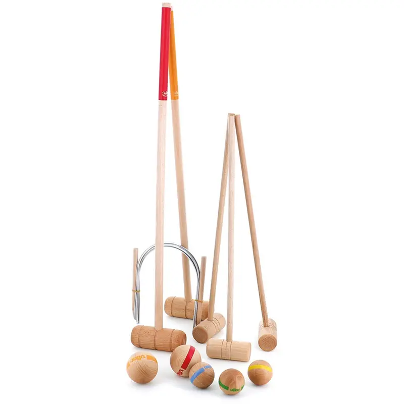 Vilac Family Croquet Set With 5 Clubs 1