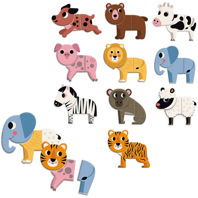 Vilac Magnets 30 Pcs - 10 Funny Animals 1