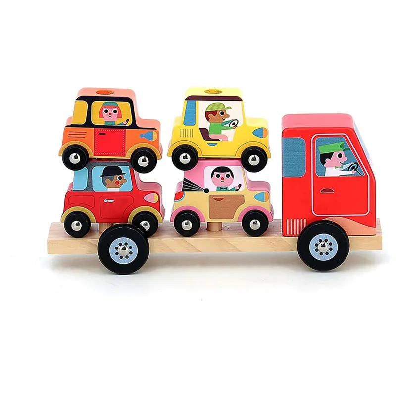 Vilac Truck With Trailer And Stacker Trucks 1