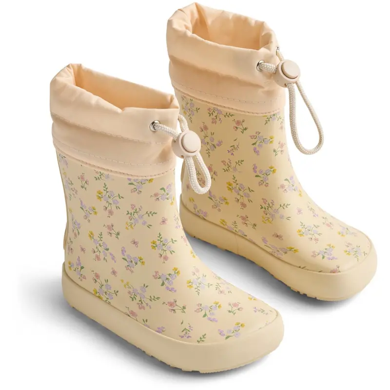 Wheat Barely Apricot Flowers Barefoot Rubber Boot Zerro 1