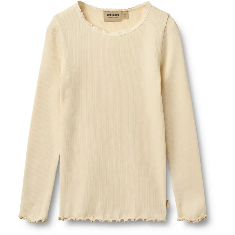 Wheat Barely Apricot Rib Blouse L/S Reese 1