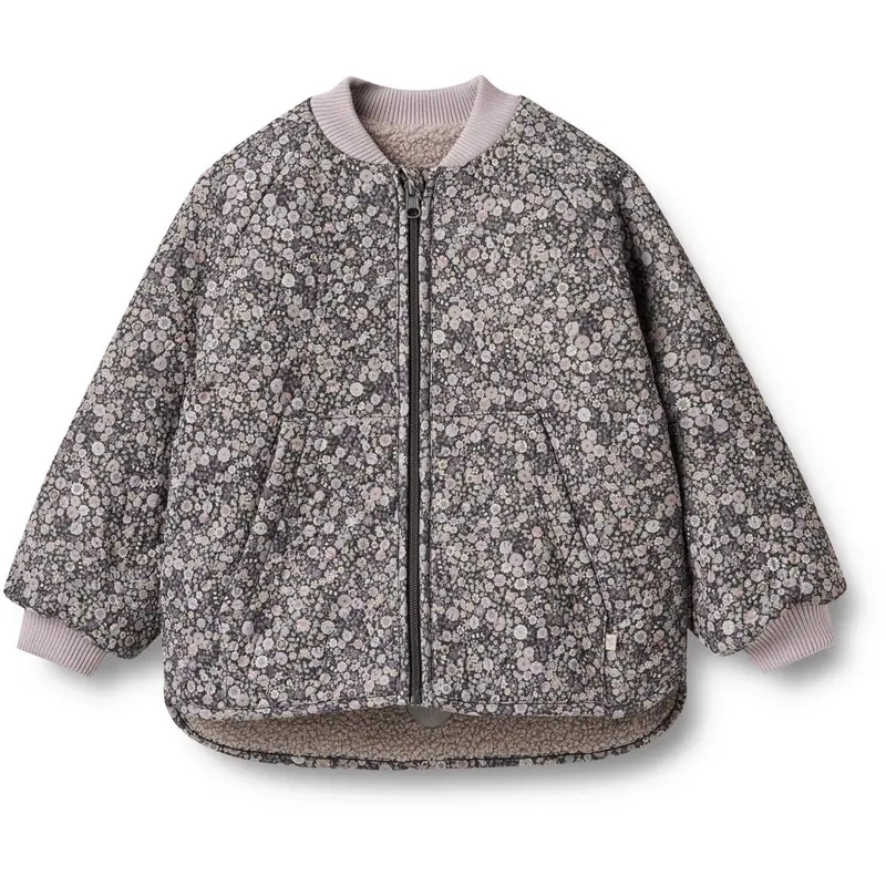 Wheat Black Sea Flowers Reversible Thermo Jacket Lake 1