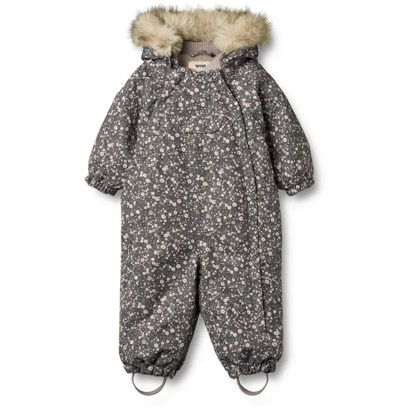 Wheat Black Sea Open Flowers Snowsuit Nickie 1