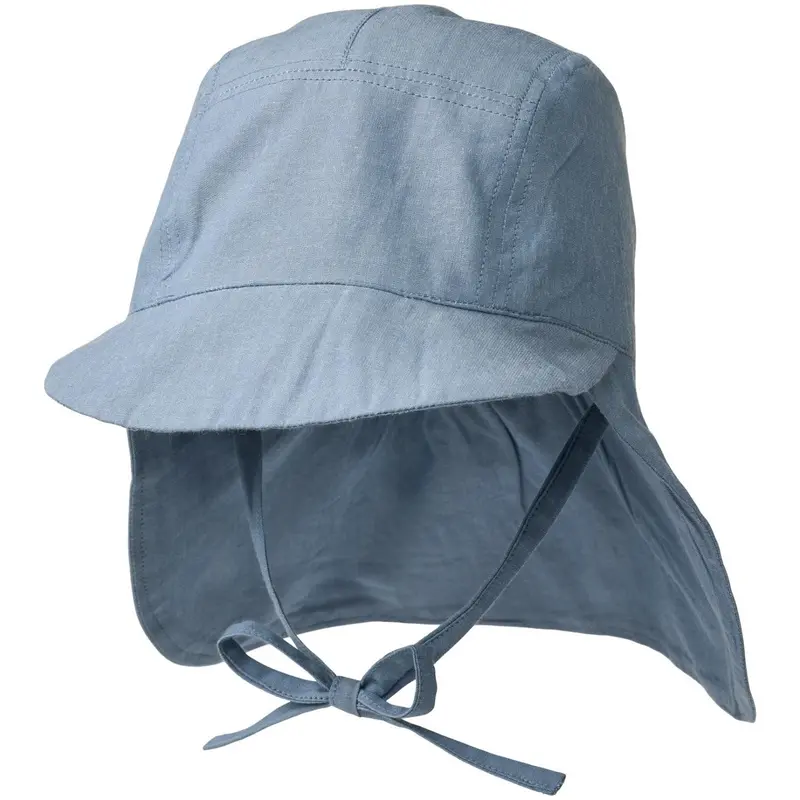 Wheat Blue Chambrey Sun Hat Woven Tonga 1