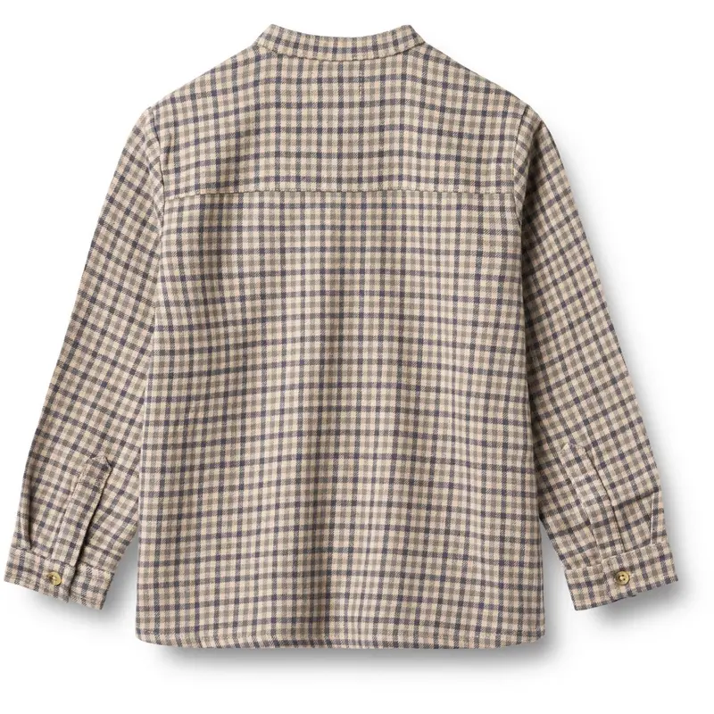 Wheat Blue Check Shirt L/S Willum 2