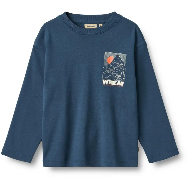Wheat Blue Denim Blouse Print Dixie 1