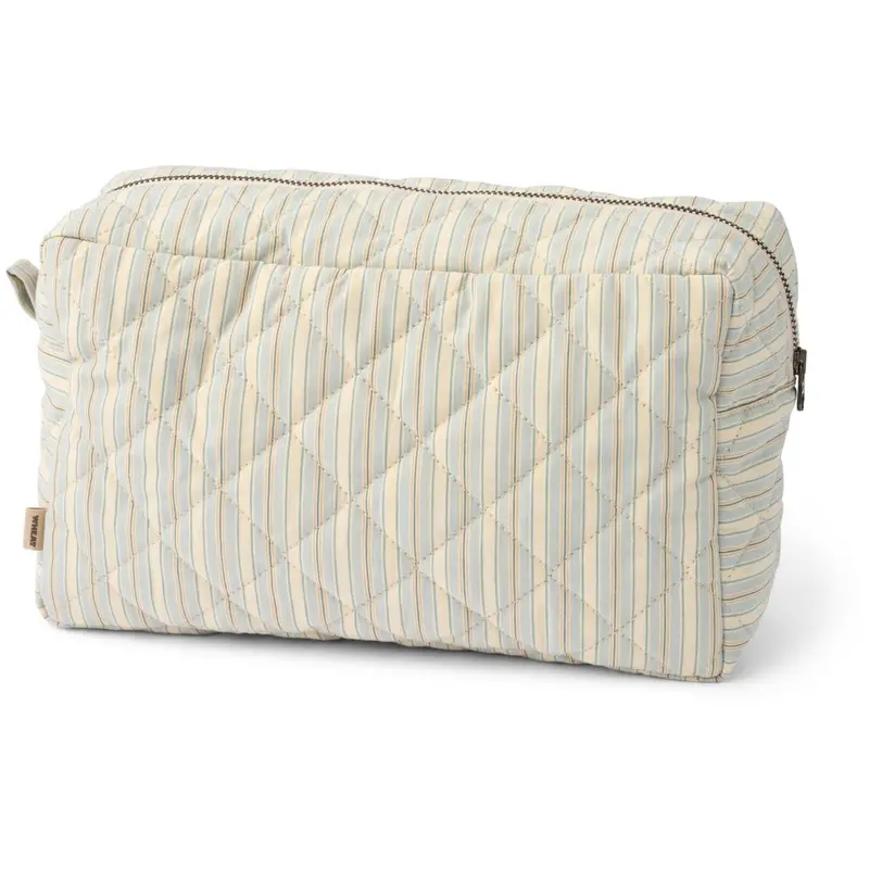Wheat Blue Ocean Stripe Wash Bag Large Ziggi 1