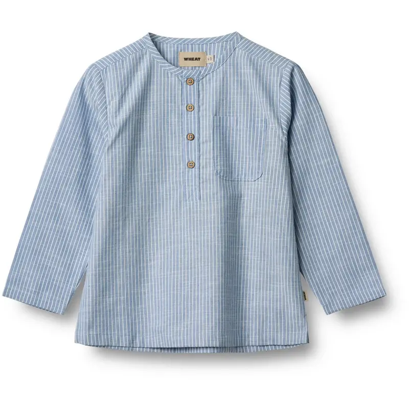 Wheat Blue Stripe Shirt Bjørk 1
