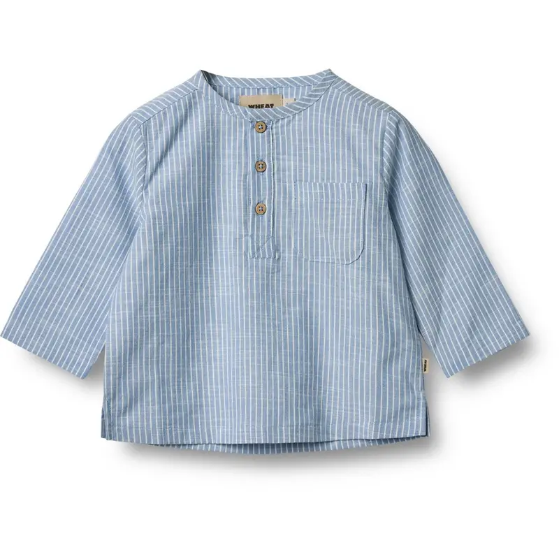 Wheat Blue Stripe Shirt Bjørk 1