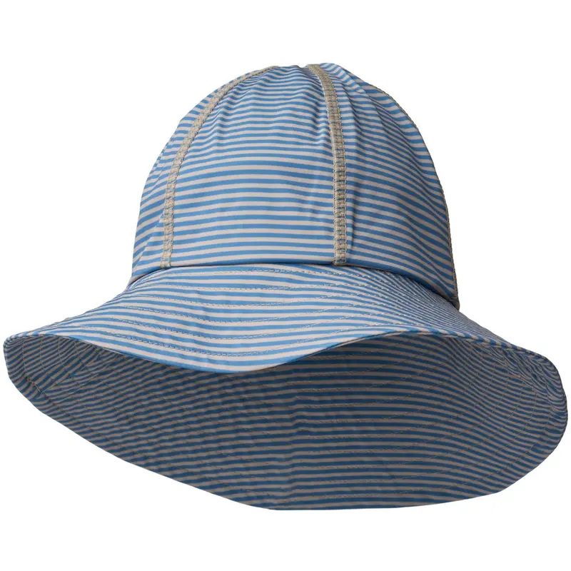 Wheat Blue Swim Stripe Uv Sun Hat Bora 1