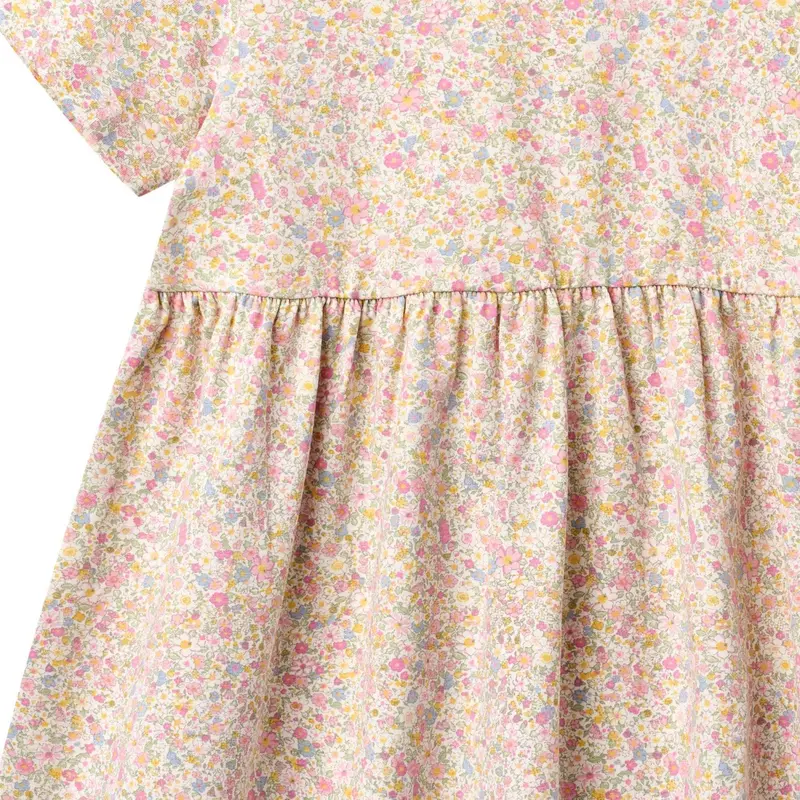 Wheat Blush Flower Meadow Jersey Dress Anna 2