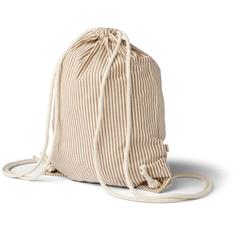 Wheat Cappucino Stripe Gym Bag Yuna 1