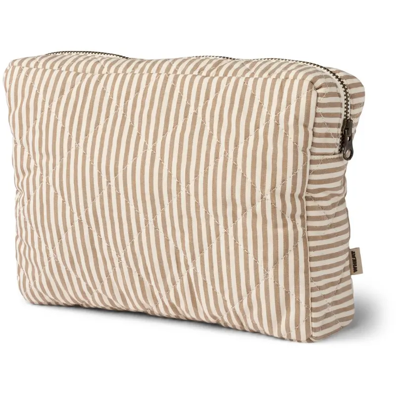 Wheat Cappucino Stripe Wash Bag Small Ziggy 1