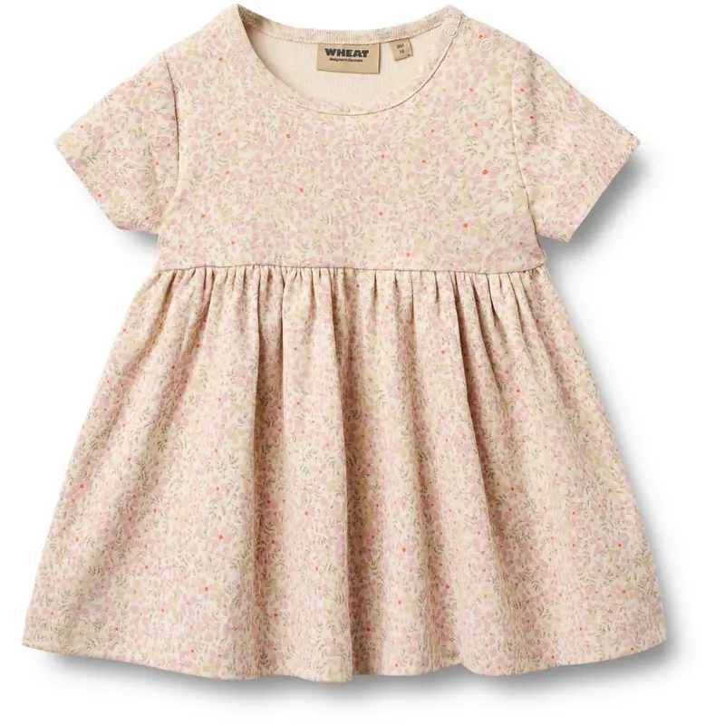 Wheat Coral Flowers Jersey Dress S/S Nova 1