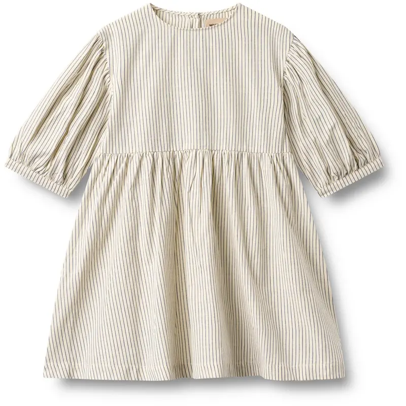 Wheat Dark Blue Stripe Dress 3/4 Sleeve Magda 1
