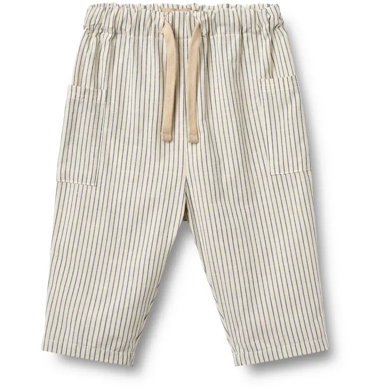 Wheat Dark Blue Stripe Pants Arne 1
