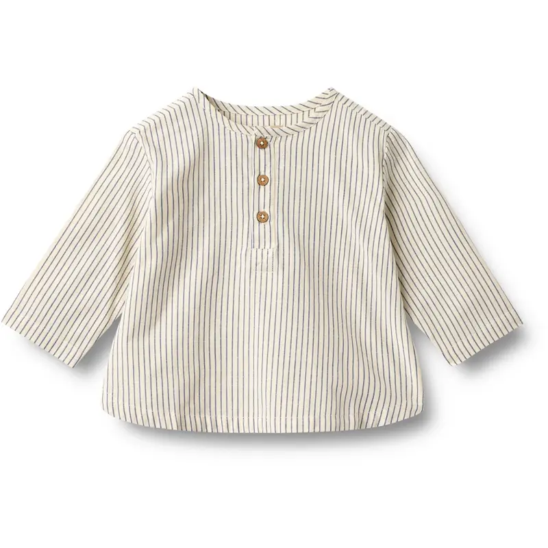 Wheat Dark Blue Stripe Shirt Bjørk 1