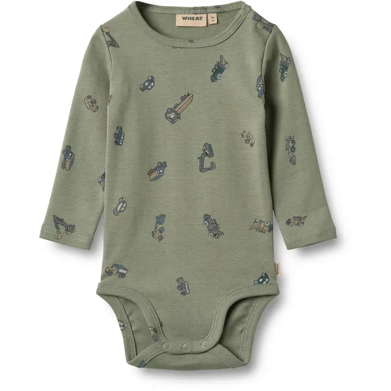 Wheat Dusty Green Cars Body L/S Freddie 1