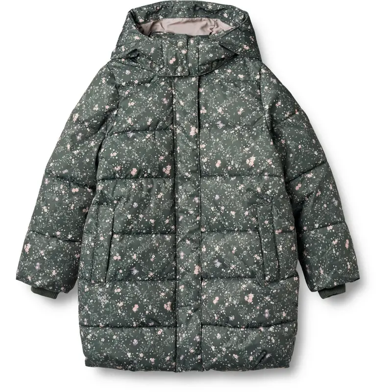 Wheat Forest Lake Checked Flowers Puffer Coat Yrsa 1